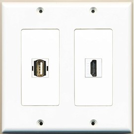 RiteAV – 1 Port HDMI 1 Port USB – Dual Gang-A-A