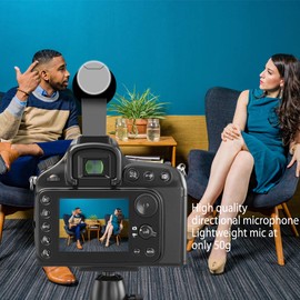 tikysky Camera Microphone, Video Microphone for DSLR Close Interview Shotgun Mic for Canon Nikon Sony Fuji Mic with Windscreen, Compatible with Camera with 3.5mm (1/8") TRS Plug