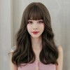 Long hair summer wig olive brown color body wave (WFIXORX) / 긴머리 여름 가발 올리브브라운 컬러 바디웨이브 (WFIXORX)