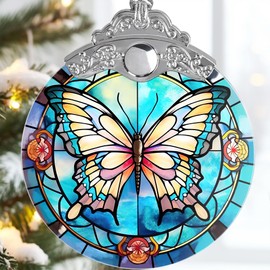 Butterfly Ornament Christmas - Jocidea Butterfly Decor - Butterfly Christmas Tree Ornaments - Butterfly Christmas Decorations - Butterfly Gifts Ideas - Xmas Gifts for Butterfly Lovers