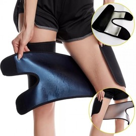 Sauna Leg & Thigh Support Strap for Intense Sweat Workouts Partial Black Silver Sauna Leg Cover + Free Size 15ea