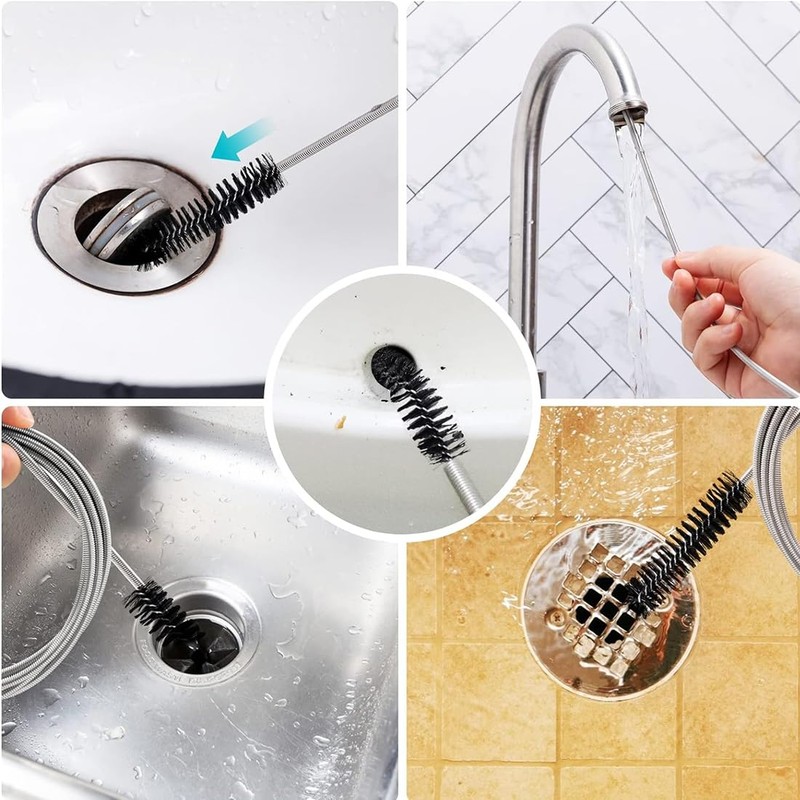 Flexible Pipe Cleaning Brush Narrow Drain Hole Cleaning Tool for