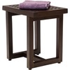 AquaTeak 18" Grate Mocha Teak Shower Bench