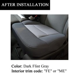 NLQR Driver Side Bottom Replacement Seat Cover Cloth Dark Flint Gray FE or ME Fit for Ford F150 2004 2005 2006 2007 2008