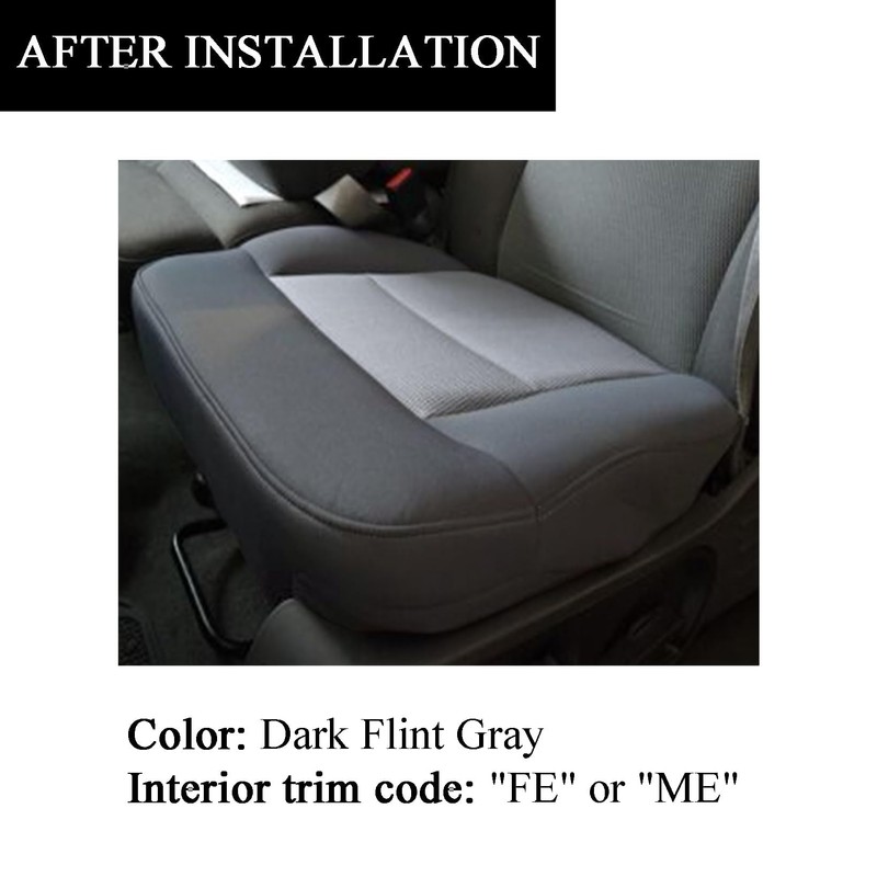 NLQR Driver Side Bottom Replacement Seat Cover Cloth Dark Flint