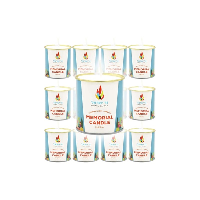 1 Day Yahrzeit Candle 24 Hour Kosher Yahrtzeit Memorial and