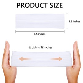Cloth Headbands for Women Elastic Hair Bands for Women's Hair Non Slip Soft Fabric Head Band Fashion School Hair Headbands Accessories 9 Pack Multicolor