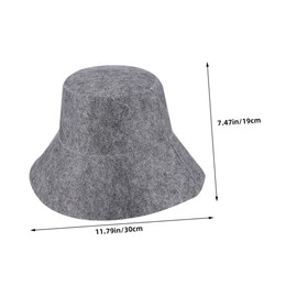 NOLITOY 2Pcs Felt Sauna Hat for Men Stylish Water Absorbing Shower Cap Heat Insulating Design for Sauna Spa Comfortable Unique Accessories
