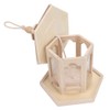 Outdoor Durable Wooden Plastic Hanging Transparent Bird Feeder House Food