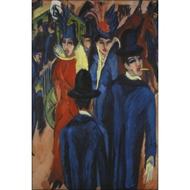 24"x36" Gallery Poster, Berlin Street Scene by Ernst Ludwig Kirchner