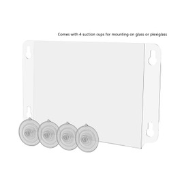 Marketing Holders 11 x 8.5 Inches Window Sign, Horizontal, Suction Cup Mount, Clear Acrylic, Set of 2