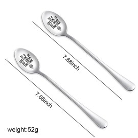 Ice Cream Spoons Husband Wife Anniversary Birthday Gifts for Him Her Engagement Gifts for Couples Girlfriend Boyfriend Friendship Gifts for Women Men Best Friend BFF Christmas Gifts for Teen Girls 2Pcs
