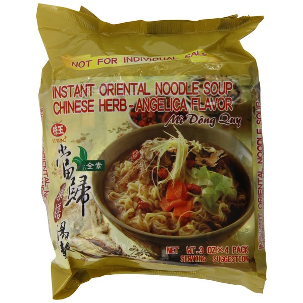 Ve Wong Instant Oriental Noodle Soup, Chinese Herb Flavor, 12