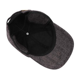 Winter Men's Classic Baseball Cap Warm Tweed Peaked Hats with Foldable Earmuffs Warmer Adjustable Strap Outdoor Black Hat Large Vintage