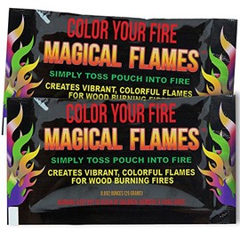 Magical Flames Create Colorful & Vibrant Flames for Fire Pit - (4 Pack) - Campfire, Bonfire, Outdoor Fireplace â Magical, Colorful, Rainbow, Mystic Flames â Twice The Color â Half The Price