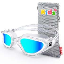 ZIONOR Kids Swim Goggles, G1MINI SE Anti-fog Crystal Clear Swimming Goggles for Kids Age 6-14, Leak Proof Kids Swimming Goggles for Children Boy Girl with UV Protection (Gold)
