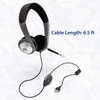 USB Wired Headset with Microphone for PC, Stereo Headphones with