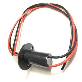 Taidacent 2 Wires 15A 20A 30A 40A 60A Slip Ring Collector Ring Rotary Electrical Contact (30A)