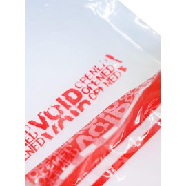 100pk Security Bags, 9"x12" Transparent, Tamper Resistant Closure with Serialized Numbers & Barcode - Secur-Pak