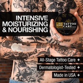 Ebanel Tattoo Balm 6oz, Premium Tattoo Aftercare Cream Brightener Ink Color Enhancing Butter Moisturizer with Herbal Essences and Essential Oils, All-Stage Tattoos Ointment After Care Kit Supplies