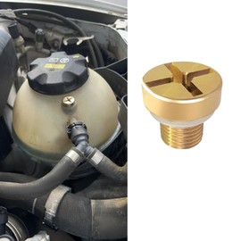 Lyxheth Radiator Coolant Expansion Tank Bleeder Screw, Radiator Drain Plug, Brass Coolant Air Bleeder Screw with Rubber O-ring, 17111712788 Radiator Expansion Tank Drain Screws Car Accessory for X3 X5