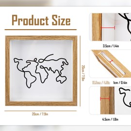 Adventure Archive Box | Travel Collection Box | Wooden Piggy Bank | 3D Picture Frame for Tickets Shadow Box, Collection Travel Memories Adventure Gift (White)