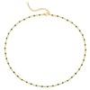 MTMY Beaded Necklace for Women 14K Gold Plated Dainty Colorful