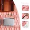 Miscasa Pink Peel and Stick Backsplash Tile, Self-Adhesive 3D Mixed
