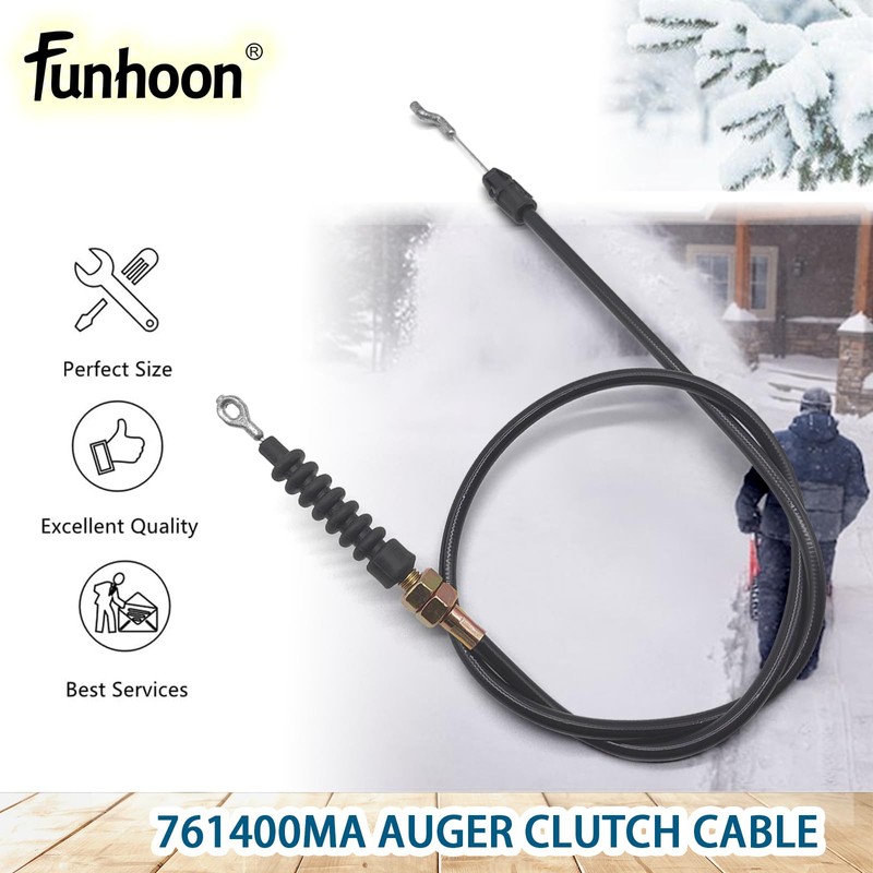Funhoon 761400MA Auger Clutch Cable for Murray 627104X8 629104x35B Craftsman