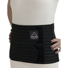 ITA-MED AB-309(W) 2X-Large Black Women's Post-Partum Abdominal Support Binder with Breathable Elastic