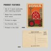 Iowa, Country, Woodblock (4x6 Birch Wood Postcards, 2-Pack Stationary, Rustic