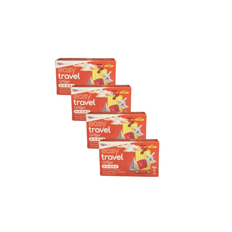 Simpkins Ginger Glucose Travel Lozenges 40g (Pack of 4)