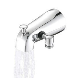 Tub Spout with Diverter,Bathtub Faucet with Shower Diverter,Fits 1/2" or 3/4" Threaded Pipes,Chrome Finish