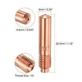 sourcing map 8pcs Mig Welder Tips 0.030" Copper MIG Welding Contact Tips 11-35(0.030") Welding Gun Replacement Accessories for Magnum 100L Mini MIG Welding Gun