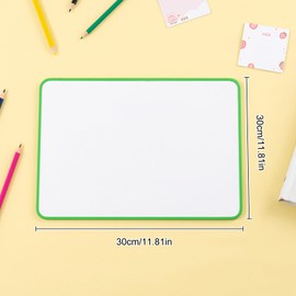 komstuon 4 x Colourful Whiteboard Small, 30 x 21 cm White Board A4 Dry Wipe Mini Whiteboards, Portable Whiteboard Eraser for School, Office, Home
