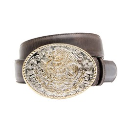 Cody James Men's Two-Tone Mexican Eagle Buckle Belt - CJASU21BT6 38
