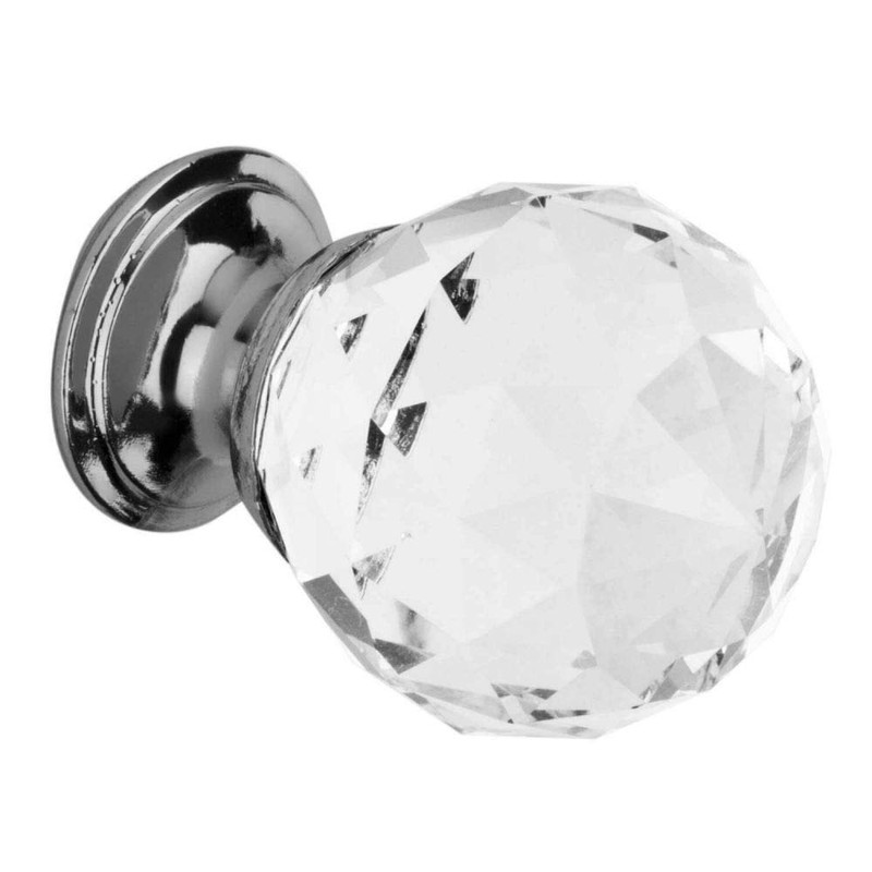 Hiatt Hardware - Faceted Design Glass Cabinet Drawer Knob -