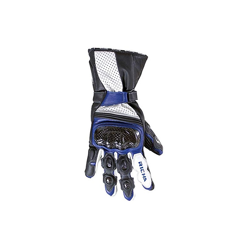Richa Ravine Leather Motorcycle Gloves 3XL Black Blue