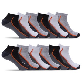 Paquete múltiple de calcetines de tobillo ultra delgados y ligeros para hombre, Multicolor #6 (12 Pares), 8-12