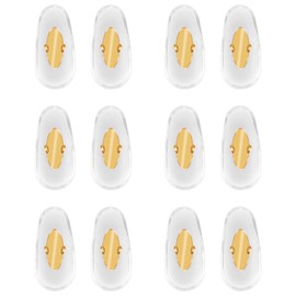 6 Pairs Eyeglass Nose Pads, Replacement Nose Pads for RayBan Aviator RB3025 3026, RB3030, RB3211, RB3362, RB3625, Sunglasses Clip-on Nose Pads for Glasses Comfort Soft Cushion （Gold）