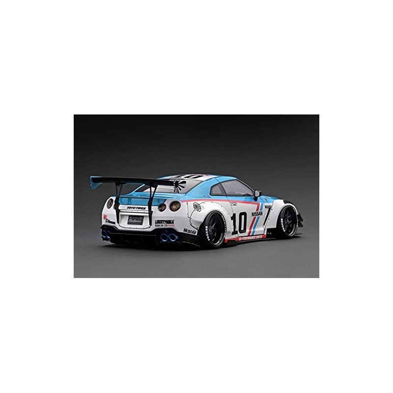 Ignition Model 1/43 LB-WORKS Nissan GT-R R35 Type 2 White/Blue