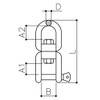 FregocS SW-OX-M6-6p Shackle, 0.2 inch (6 mm) Nominal Stainless Steel,
