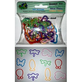 Silly Bandz Insect Shapes Elastic Bracelets (12 pack) BRAND NEW