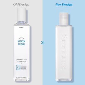 ETUDE Soonjung pH5.5 Relief Toner 11.83 fl.oz (350ml) 23AD | Skin Care Solution | Low PH Toner for Sensitive Skin | Non-Comedogenic, Hypoallergenic & Fragrance Free Moisturizer for Face