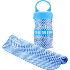 BOGI 2 Pack Cooling Towel, Cooling Towels for Neck and Face-40"x12"- Ice Towel for Instant Cooling, Soft Breathable Chilly Towel, Stay Cool for Yoga, Sport, Gym, Camping & More Activities(Blue+Pink)