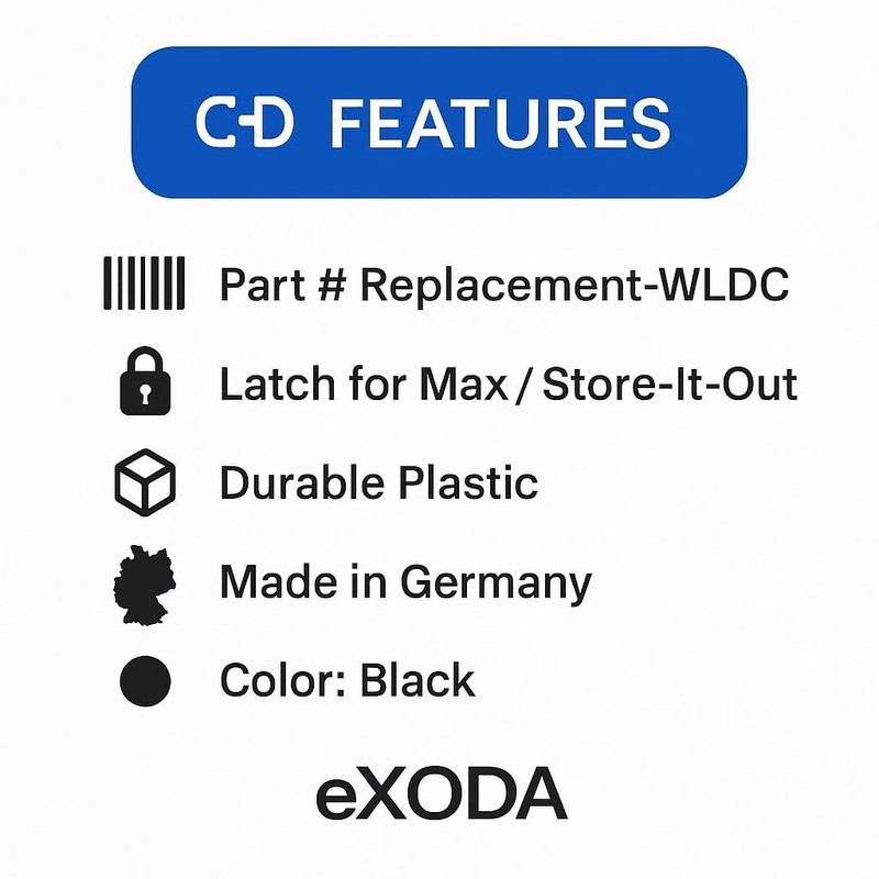 eXODA Replacement part for Keter closure WLDC Store-It-Out MAX &