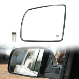 Dasbecan Driver Side Mirror Replacement Compatible with 2008-2017 Toyota Sequoia 2007-2020 Toyota Tundra Left Door Mirror Glass only with Heated Replace# 87906-0C020