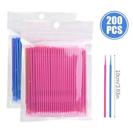 BYXG Pack of 200 Miniature Applicator Brush, Eyelash Brush, Eyelash Attachment, for Eyelash Removal, Make-Up, Nail Art, Painting