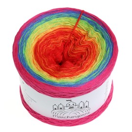 Bobbel Colour Gradient Yarn Unicorn 4-Ply or 3-Ply Fairy Tale Yarn Knitted Crochet Yarn (Fuchsia Outside, 300 g/1500 m - 3 Strand)