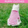 2 Pieces Puppy Clothes Stripe Dog Clothes for Small Dogs